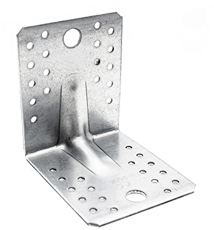 DOJA Barcelona | Piastra Angolare | 20pz | 105x105x90mm | Spessore 2,5 | Acciaio Zincato | Squadretta di Giunzione Angolare | Squadretta Angolare | Squadretta Giunzione Angolare Mensola, Mobile