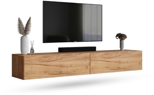 Planetmöbel West TV-Schrank, Fernsehtisch 200 cm lang, TV-Board