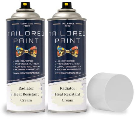Vernice spray premium per radiatori, 400 ml, resistente al calore fino a 100 °C, asciugatura rapida e nessun primer richiesto, superfici esterne di radiatori, serbatoi di acqua calda e altro (400 ml