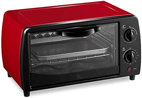 CAZARU Horno eléctrico de sobremesa 12L Mini Horno eléctrico con Temporizador Control de Temperatura Ajustable Doble Rejilla 700W Adecuado para Hornear Pasteles