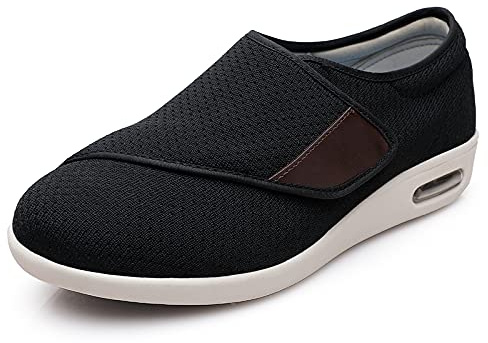 ASRJ Pantofole diabetiche da Uomo in Memory Foam, Scarpe da Passeggio Regolabili per artrite anziana Edema Piedi gonfi Pollice valgo Scarpe Ortopediche da Donna