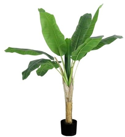 RUTAVM Alberi Artificiali Banano Artificiale Grandi Piante Tropicali Foglie Finte Plastica Foglie di Monstera Musa Albero for Soggiorno Camera da Letto Albero Artificiale (Size : 120cm)