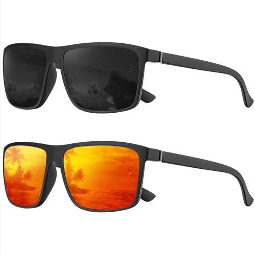 Perfectmiaoxuan 3er-Pack Polarisierte Sonnenbrille Herren Damen, Leichte TR90 Sonnenbrille mit UV400 Schutz, TAC Gläser für Autofahren, Angeln, Urlaub & Freizeit