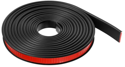 QUARKZMAN U-Form Kantenband 9/16 x 16,4ft 14mm x 5000mm Schwarz | Selbstklebendes TPE Flexibles Furnierkantenband, Kantenschutz, für Möbel Schränke Tische Reparatur