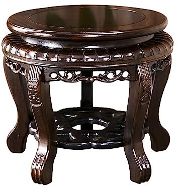 ULTRAWAVE Présentoir à Bonsaï Vase en Bois Base Vase présentoir Pot de Fleur Statue de Bouddha décoration Base rétro Artisanat Pot de Plantes