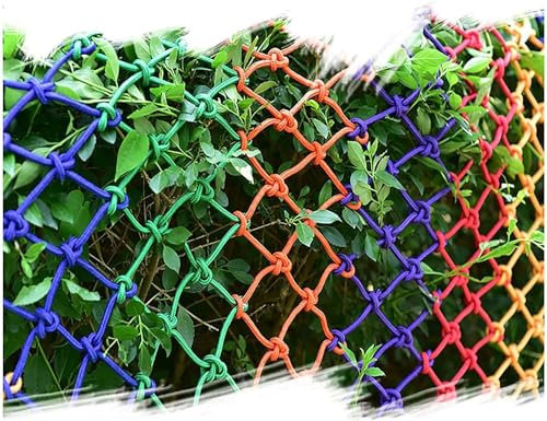 MOZ4dxy Kletternetz, buntes dekoratives Netz zum Schutz von kleinen Kindern und Erwachsenen (2 x 3 m)