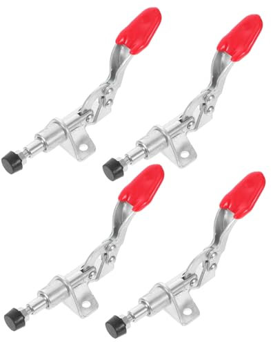 DOITOOL 4pièces Pince à Bascule Fer Pour Soudage Travail Du Atelier Bureau Avec Tête Réglable Clip Robuste Outil De Serrage Rapide