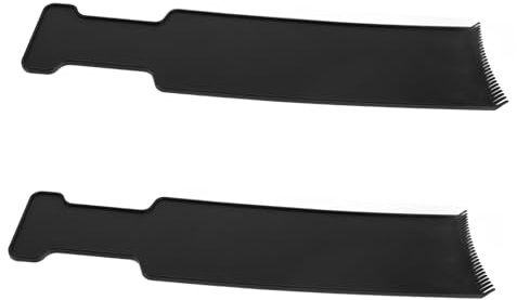 Healeved 2pezzi Pettine per Meches e Tinture Strumenti per Colorazione dei Capelli Kit di Pettini per Parrucchieri e Uso Domestico Pettine in Lamina per Permanenti e Trattamenti Olio