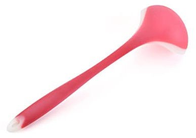 Mikinona Louche De Cuisine Cuillère à Soupe Antiadhésive Silicone Résistante Aux Hautes Températures Poignée Pour Ranger
