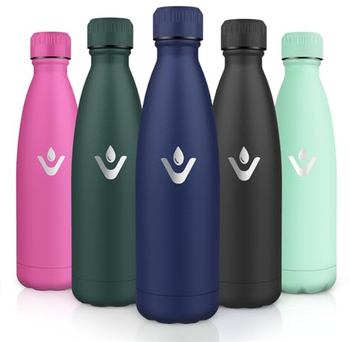 Motswedi Botella Termica 750ml, Botella Agua Acero Inoxidable, Termo Sin BPA, Cantimplora Termica, con pared Doble Aislamient, Cantimplora, para Adultos, Oficina, Gimnasio, Deporte, Azul Oscuro