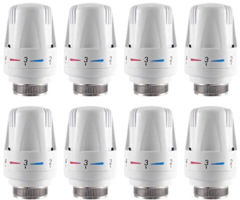 reamhome 8Pcs Thermostatic Radiator Valve Thermostat Radiator Valve Replacement Head