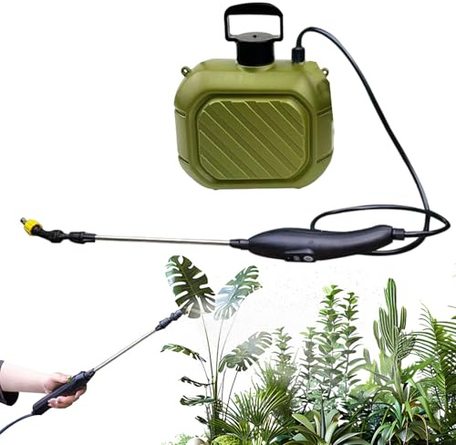 Pulvérisateur à piles rechargeable pour pelouse 5 L – Engrais électrique de jardinage extérieur pour l'agriculture, l'irrigation, la vigne, la serre, la pelouse, le patio, la cour