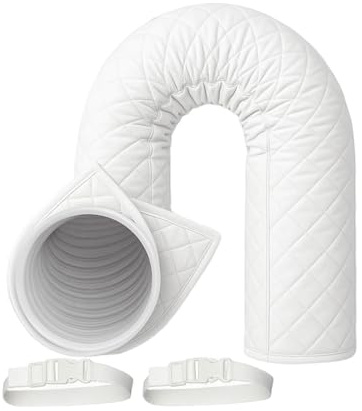 Manguera de CA portátil, funda de manguera de aire acondicionado, accesorio de aislamiento de refrigeración, tubo de escape ligero de 20.4 pulgadas, ideal para lugar de trabajo, hogar, apartamento