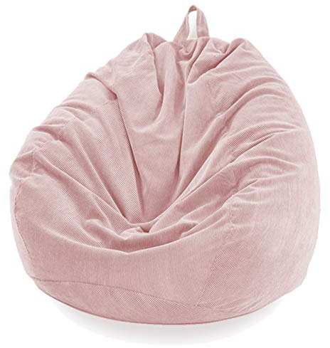 BotYcht Funda de Puf para Guardar Peluches(sin Relleno), Cubierta de Sillon Puff para Organizar Peluches o Espuma Viscoelástica,Rosado,70x80cm