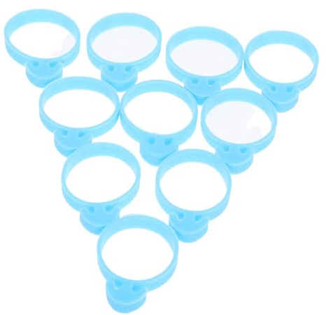 SOIMISS 10pcs Silicone Piping Bag Ties Baking Rings Non Slip Pastry Bag Clips for Cake Making Supplies Cream Frosting Sealing Tool with Stable Fixing Design in Light Blue