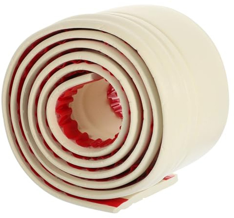 Finiture Del Battiscopa 5 pezzi di sfondo for battiscopa, bordo for piastrelle in ceramica, ispessito, nastro adesivo autoadesivo bianco(White)