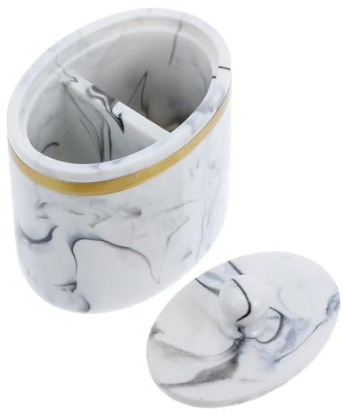DIKACA Caja para Bastoncillos y Algodón con Tapa Protección contra Humedad Organizador de Maquillaje Versátil para Baño y Tocador