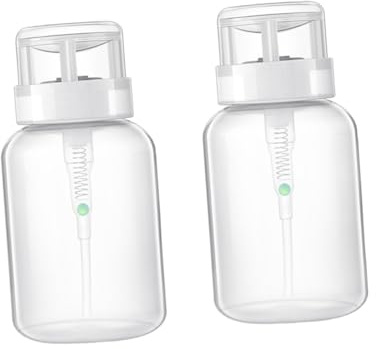 MOTHNUR 2 Stück Teiliges Nagellackentferner Pumpspender Flaschen aus Robustem Verschließbar für Nagelwasser und Flüssigkeiten Praktische Nachfüllflaschen mit Sicherem Druckmechanismus