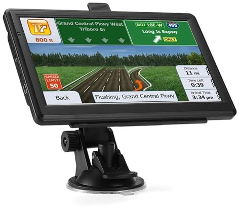 Tableta para Coche Navegador GPS para Coche/camión con Pantalla táctil, mapas y navegación por Voz, 7, 8 GB + 256 MB (EE. UU.)