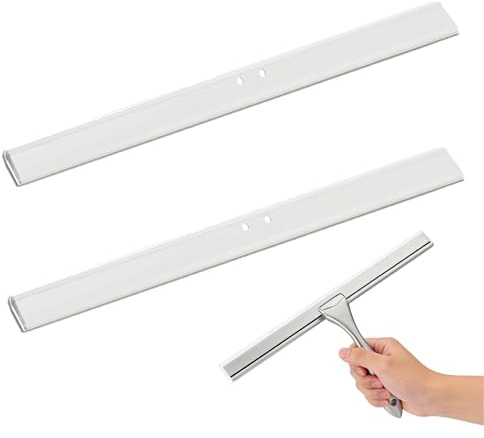 Ersatz Gummi Abziehlippe,Abzieher Dusche Ersatzlippe,Gummilippe Abzieher | für Glas,Duschtüren,universelle Flexible Abzieherklinge (Weiß)