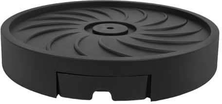 GATHINESS Support à Plantes Roulant Rond 30 Cm en Plastique Noir avec roulettes Pivotantes 360° Invisibles, Plateau Mobile avec Bac de Drainage Intégré pour Intérieur et Extérieur, Soucoupe