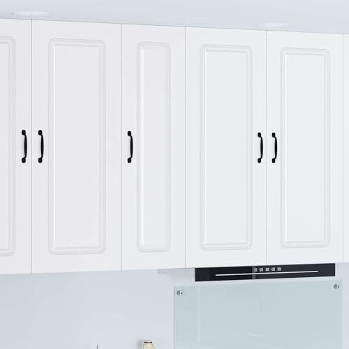 LoogCape köksväggskåp trämaterial Kalmar vit 30 x 31 x 100 cm, 3 hyllor 1 dörr förvaringsutrymme för kök hall vardagsrum universalskåp buffé skänken