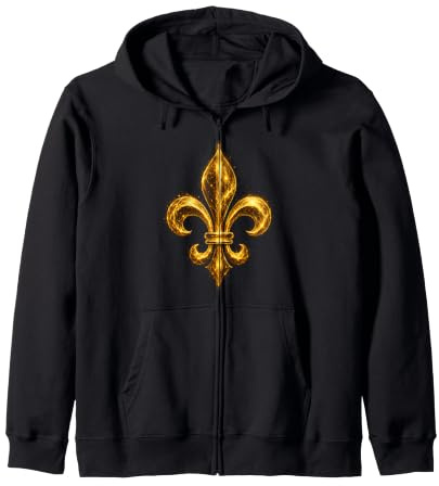 Emblème Fleur de lys avec Art Royal de Style français Sweat à Capuche
