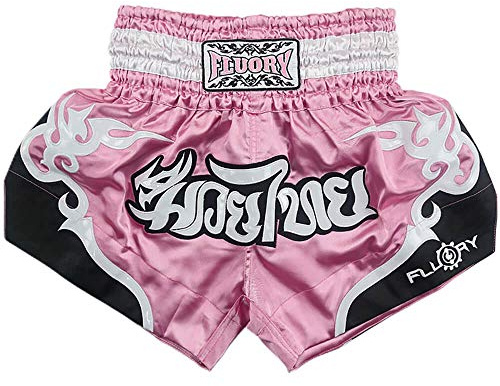 FLUORY Muay Thai-Shorts, reißfeste Box-Shorts, MMA-Kampf, Kick-Kleidung, für Herren, Damen, Kinder, Kampfkunst-Training, Grappling.
