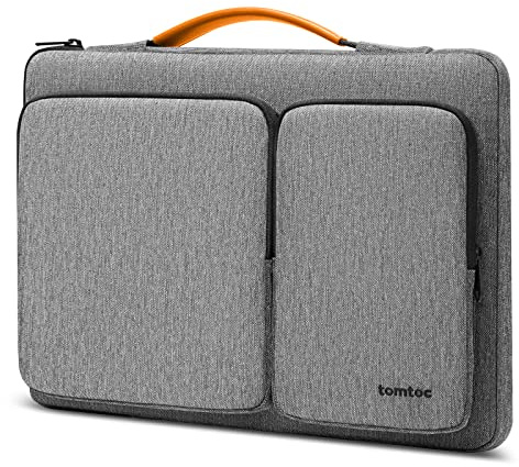 tomtoc Laptop Sleeve for 15-inch New MacBook Air M5(2026), M4/A3241, M3, M2, 15'' Surface Laptop, Dell XPS 15 Plus, 15 MacBook Pro, Water-repellent Shockproof Computer Case Bag with Handle and Pockets