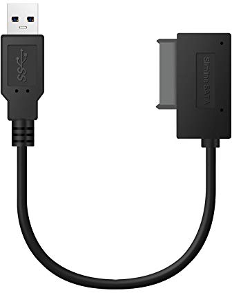 Xingdianfu 1 adaptador USB 3.0 hasta 7 + 6 de 13 pines Slimline SATA para ordenador portátil, CD, DVD, Roma unidad óptica