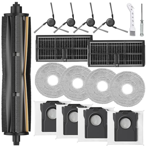 HoHumoca Accessories for Dreame L10s Ultra Gen 3 /X40 Ultra Complete /L40 Ultra /X40 Master Robot Vacuum Cleaner, 1 TriCut Brush, 2 Filters, 4 Dust Bags, 4 Wipes, 4 Side Brushes