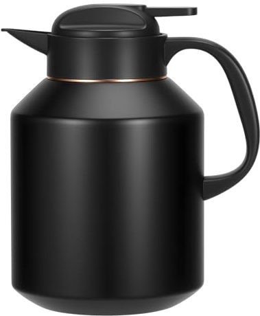 Olerd 2L Thermal Coffee Carafe, Stainless Steel Insulated Jug, Double-Walled Vacuum Coffee Pot for Coffee, Tea, Water