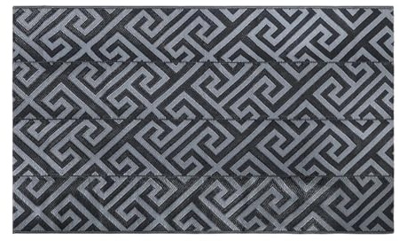 IMGASDCSD I TAPPETI Tappeto - Tappeti morbidi ed eleganti, Tappeto da giardino for esterni e interno, resistente all'acqua, lavabile, for giardinaggio campeggio(Black With Gray)