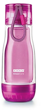 ZOKU Trinkflasche lila, 350 ml, PETG/Glas