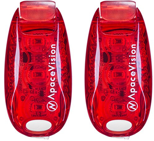 EverLightFX USB Rechargeable LED Safety Light (2 Pack) by Apace - Super Bright Bike Tail Light Works Brilliantly as Running Light for Joggers, Pets, Bicycle Strobe or Rear Clip On Lights