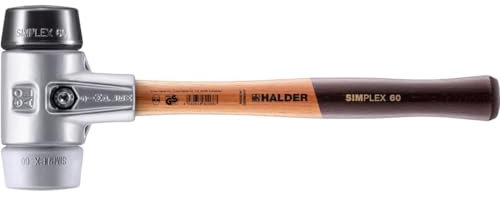 Halder 3123060 Simplex Rubber/TPE-Mid Soft-Face Mallet, Multi-Colour, 60 mm