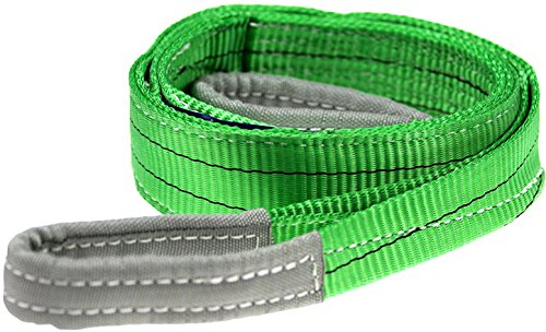 Stabiler Schwerlast Hebegurt WLL 2 T Bruchlast 14 T für Bergung Abschleppseil Abschleppgurt Offroad entspricht der EN 1492-1 im Forst als Hebegurt, Schlupf (1,5m)