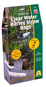 Agralan Barley Straw Bags | Clear Pond Water Treatment | Anti Green Algae & Blanketweed | Safe for Fish & Wildlife | 4 Bags |