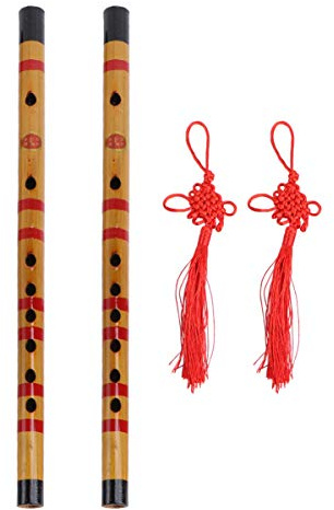 1 Satz/2 stücke Bambus Flöte Tragbare Zarte Chinesische Flöte Musikinstrument für Amateur Musiker Anfänger