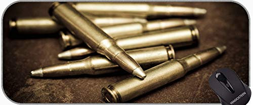 YENDOSTEEN Pad Mouse da gioco con bordi cuciti, pistola Nessuno vuole un tappetino da topo a proiettile con bordi cuciti