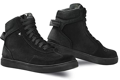 SHIMA SX-2 EVO Motorradschuhe für Herren - Atmungsaktiv, Verstärkte Leder Biker Motorradstiefel Männer mit Knöchelstütze