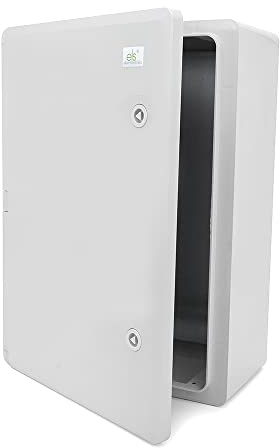 ELS Elektrotechnika Schaltschrank Industriegehäuse IP65 verzinkter Montageplatte Verriegelung Tür mit umlaufender Dichtung Wandgehäuse Gehäuse Leergehäuse ABS Kunststoff leer Schrank 350x500x200