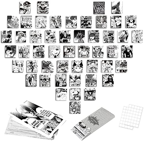 Dingfeiyu 60 Stück Anime Poster Set, Panel / Wandcollage Set ästhetische Bilder, Wand Collage Kit Fotosammlung Kunstposter für Wohnheim-Dekor, Kleine Poster