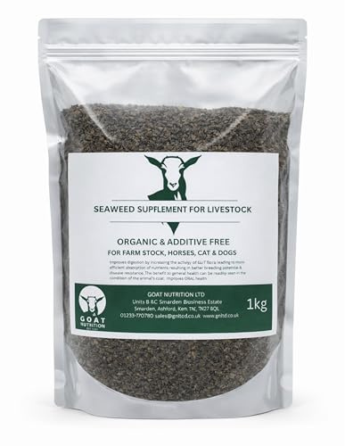 GOAT NUTRITION EST. 1981 Seaweed 1kg | Organic Granular Seaweed Plant Food | Ascophyllum Nodosum | Rich in Vitamins, Minerals & Trace Elements | For Pets & Livestock | GMO Free