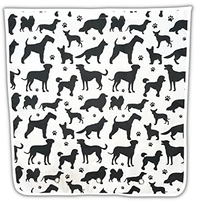 Nevkha Letter Box Catcher for Mail, Letters, Post, Small Packages. Alternative to Letterbox Cage, No Screws Required Will Attach to Doors and Letterboxes with Strong Adhesive (Dog Pattern)