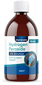 Monicare Hydrogen Peroxide 3% -250ml, 10 Vols, Clear