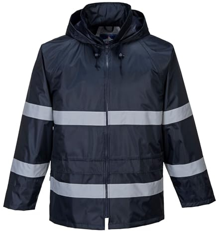 Portwest Men's F440 Rain Jacket, Navy, 5XL