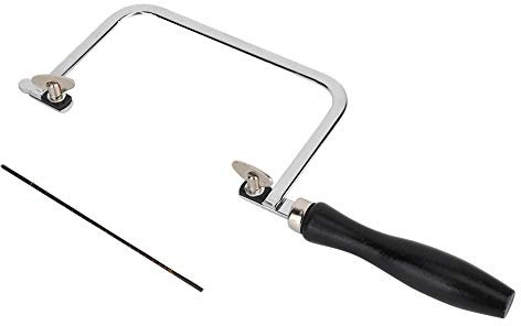 Seghe da traforo, Telaio per Sega da gioielliere con 12 Lame per Sega da gioielliere Mini Sega da traforo Manico Nero Arco per Sega Fatto a Mano per la Lavorazione del Legno