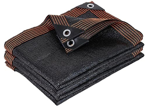 Red de sombra negra para balcón, jardín, plantas suculentas, refugio solar, agricultura, invernadero, sombra, cubierta de coche, piscina, malla solar (2 x 4 m)