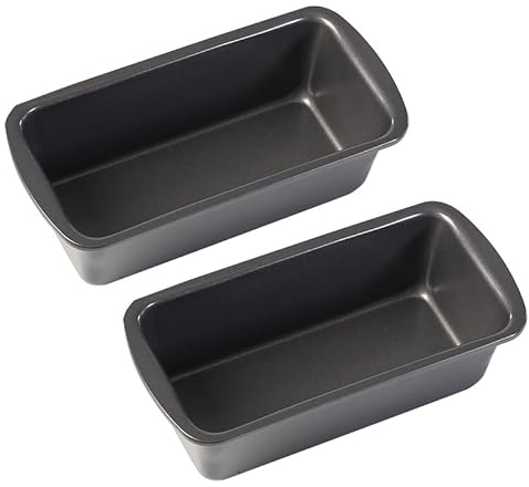 2 Pezzi Piccola Stampo Plumcake in Acciaio Inox, 19x9x6cm Piccola Stampo Pane in Cassetta Rettangolare Stampi Pane Cassetta con Rivestimento Antiaderente per Forno Ninja Friggitrice Ad Aria